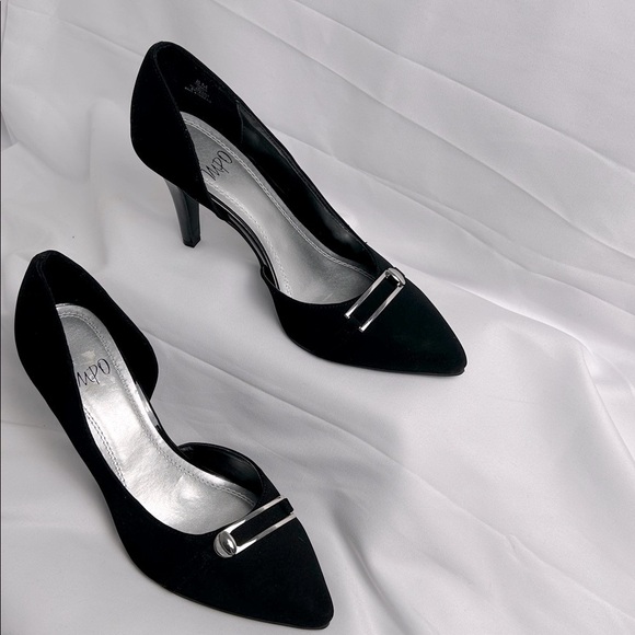 Impo Shoes - Impo Black Heels with Silver Accent size 8